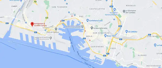 Mappa Genova Sampierdarena Bomboniere